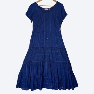 Soft Surroundings Kara Shimmer Maxi Dress Womens M